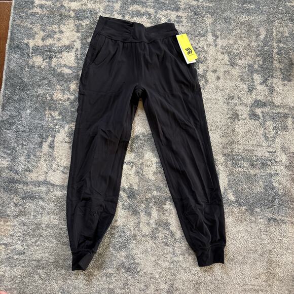 All in Motion Girls Active Joggers Leggings Black Stretchy High Rise NEW XL 14 - Picture 1 of 7